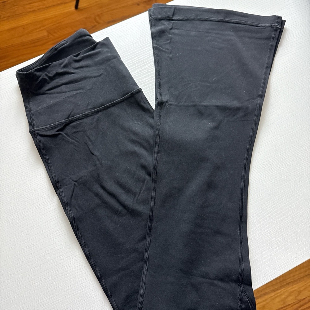 lululemon athletica black flared leggings